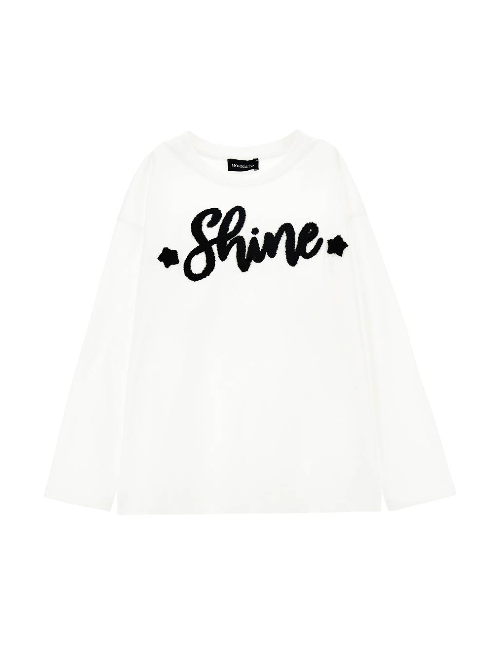 Monnalisa T-shirt ricamata maniche lunghe