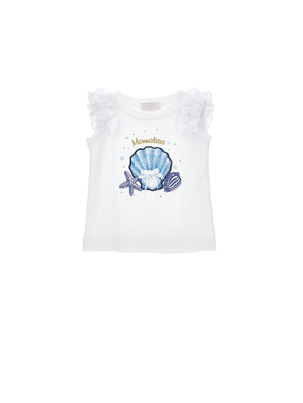 Monnalisa T-shirt stelle e strass