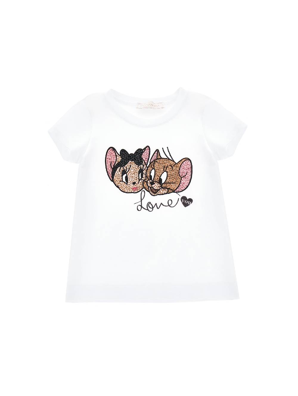 Monnalisa T-shirt strass Jerry e Toots