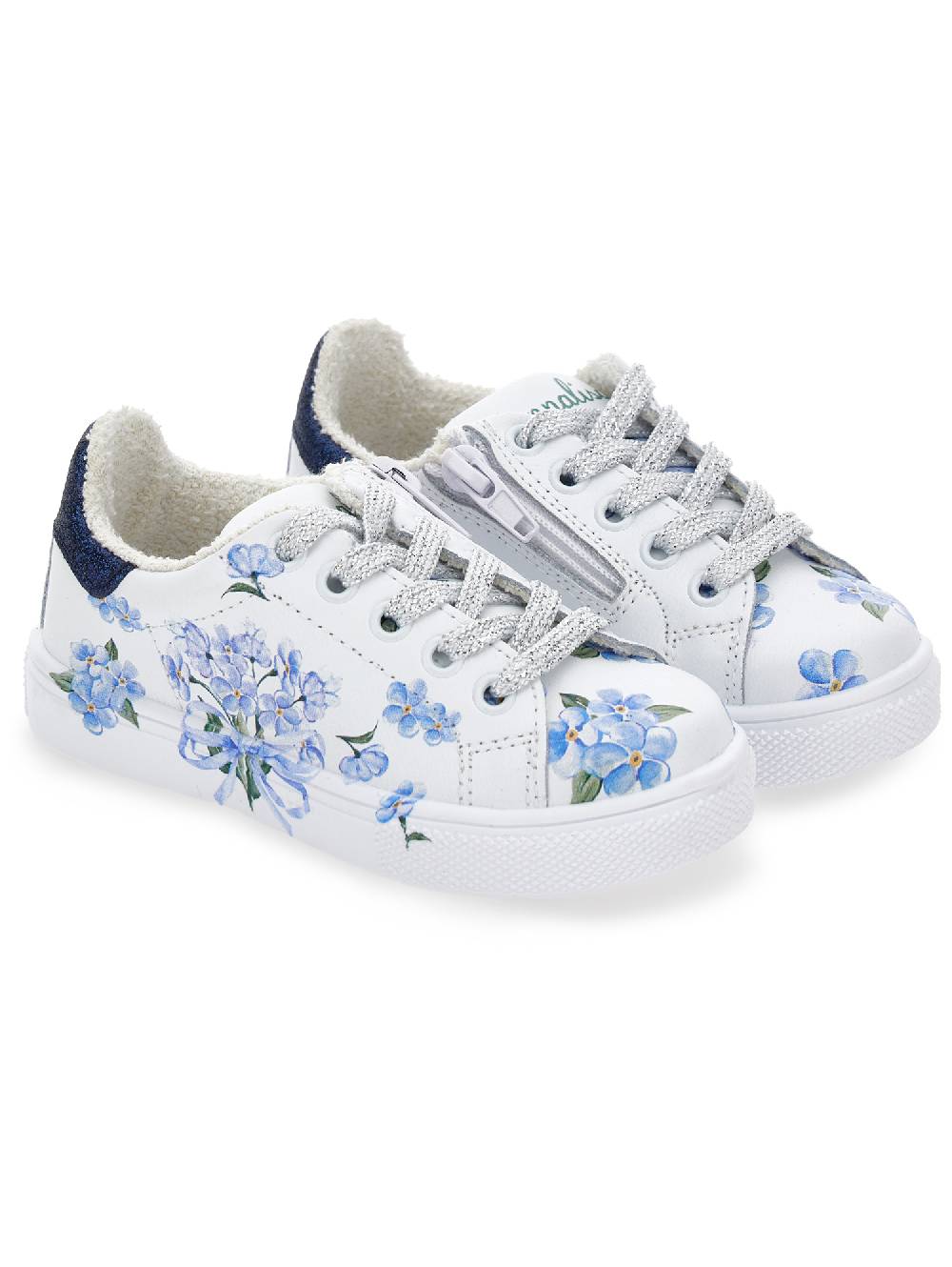 Monnalisa Tennis Stampa Fiori E Glitter