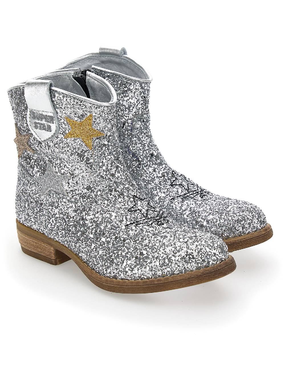 Monnalisa Texani Glitter Con Stelle A Contrasto
