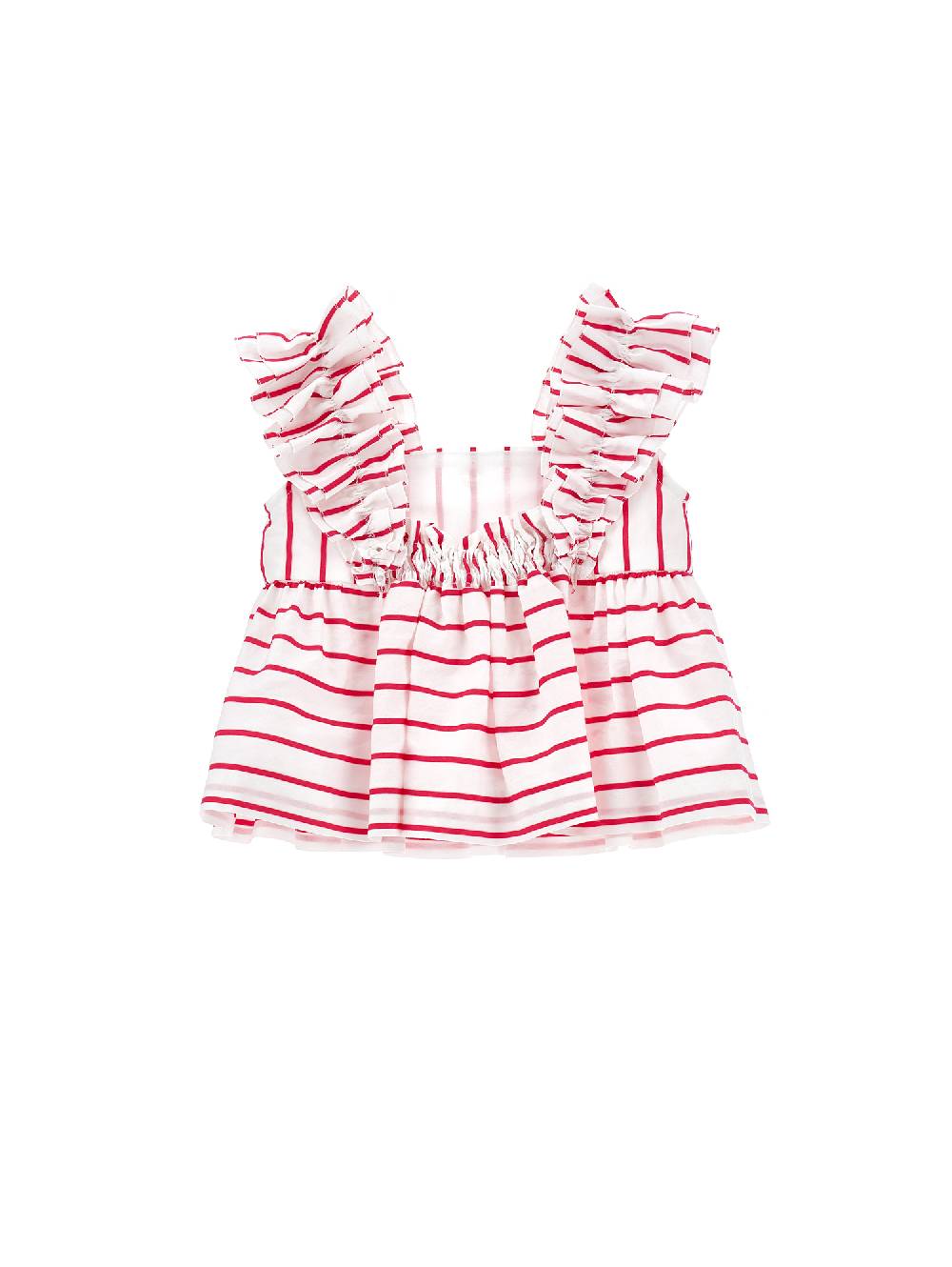 Monnalisa Top Cotone Con Rouches