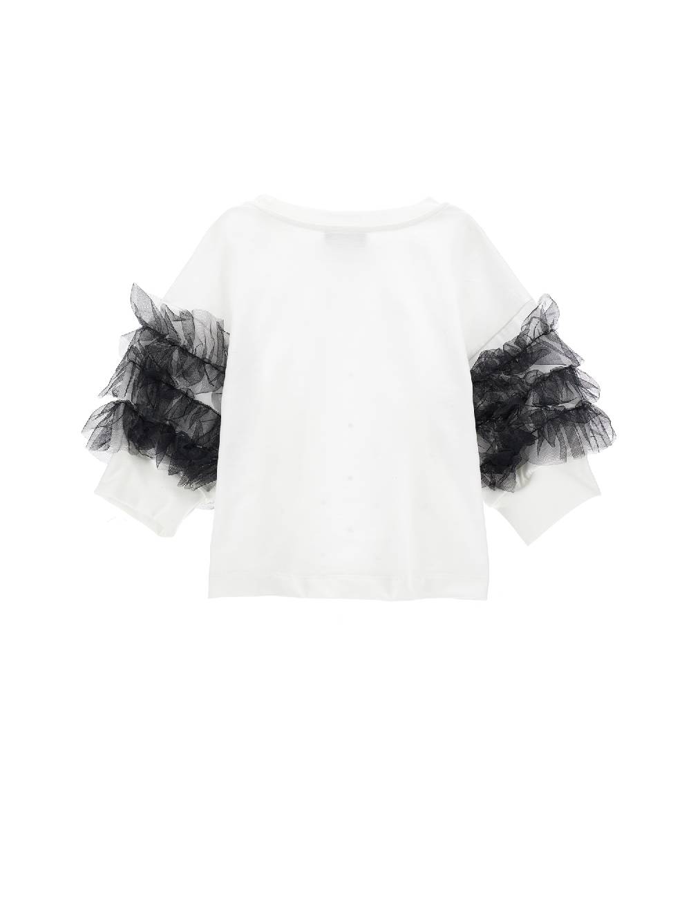 Monnalisa Top Jersey Strass E Tulle