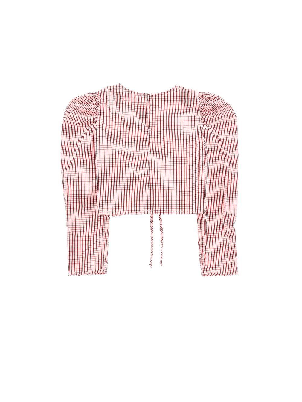 Monnalisa Top Popeline Increspalo Maniche Lunghe