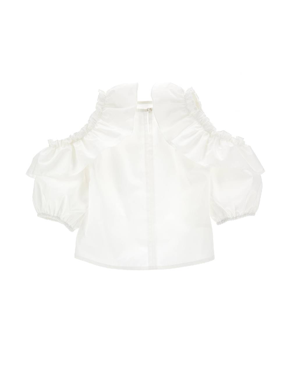 Monnalisa Top Popeline Leggero Con Volants