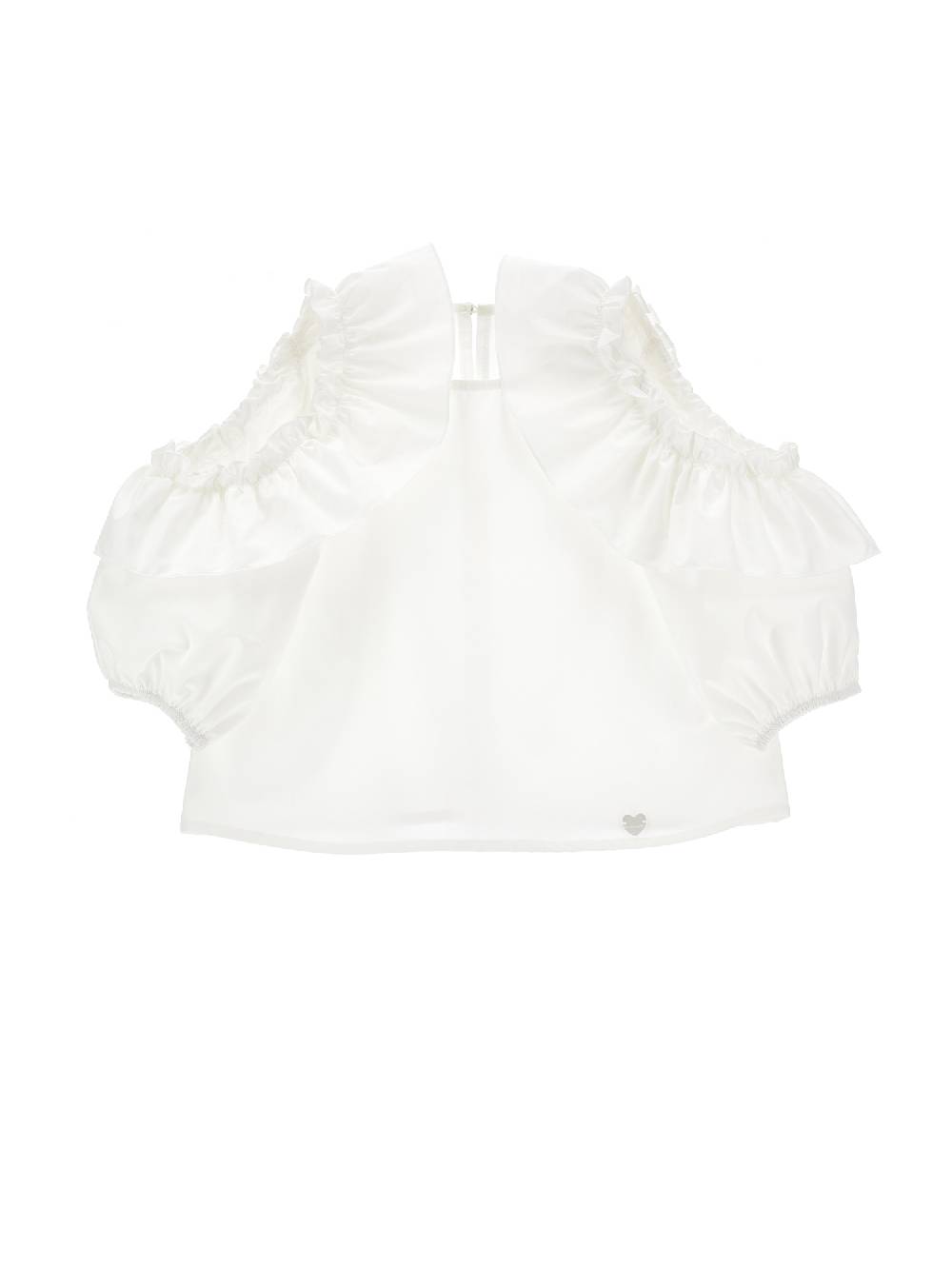 Monnalisa Top popeline leggero con volants