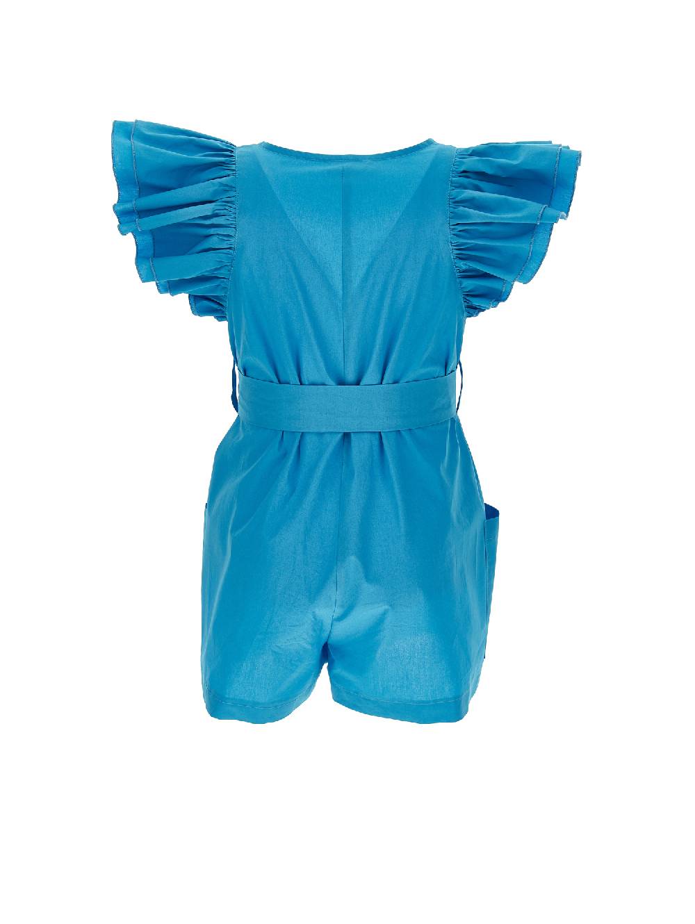 Monnalisa Tuta Intera Popeline Con Tasconi