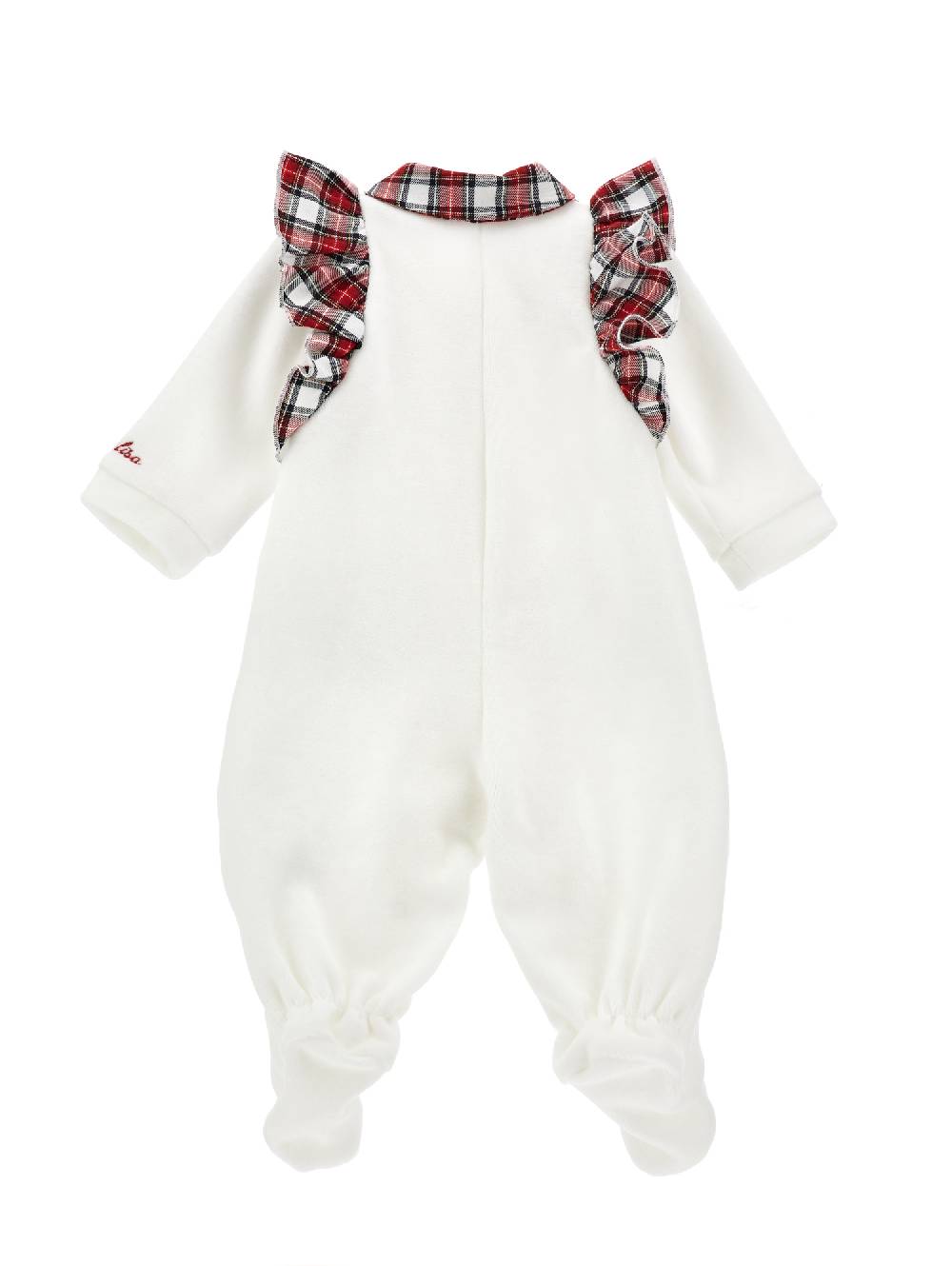 Monnalisa Tutina Ciniglia Con Galette Tartan