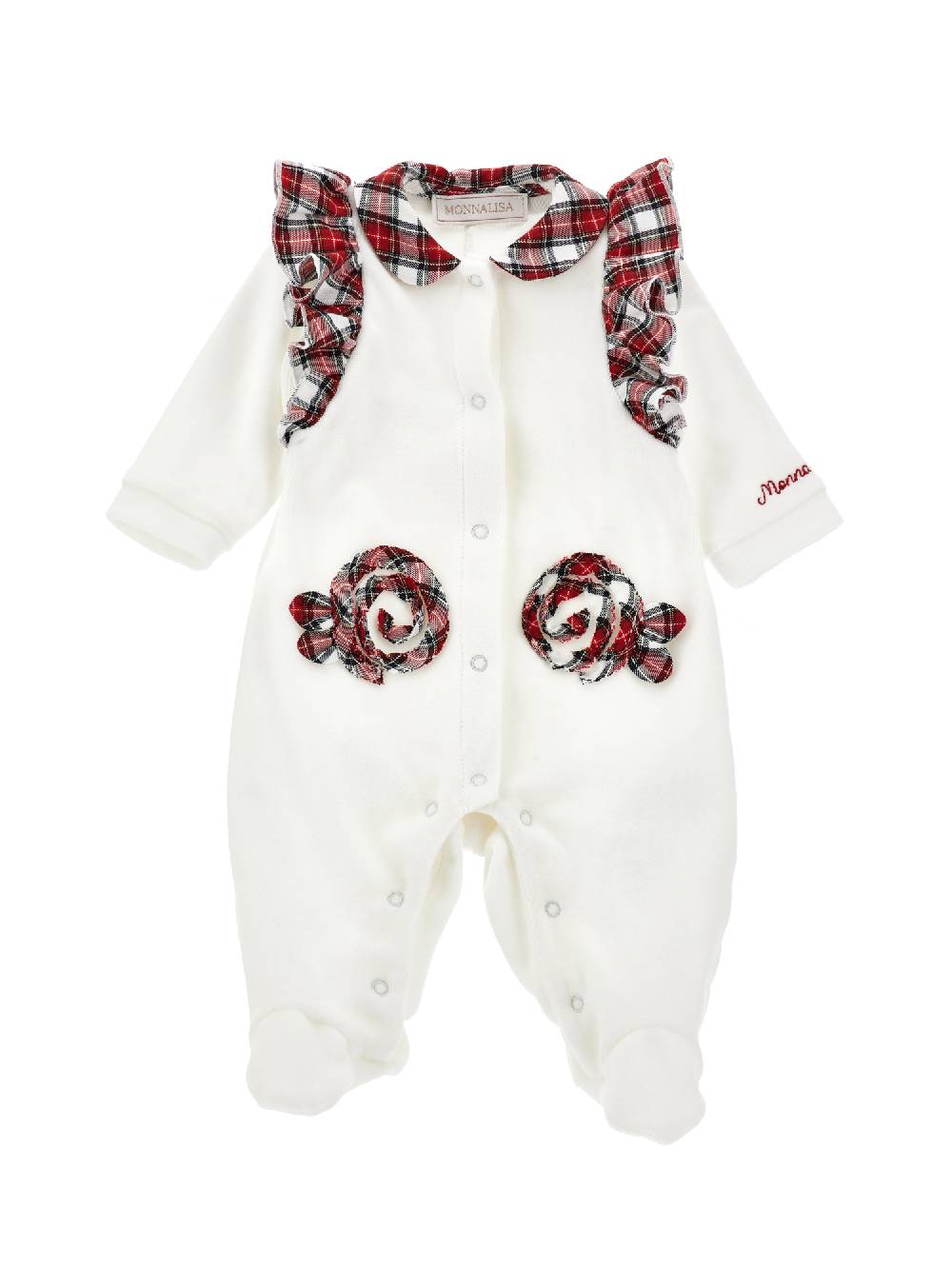 Monnalisa Tutina ciniglia con galette tartan