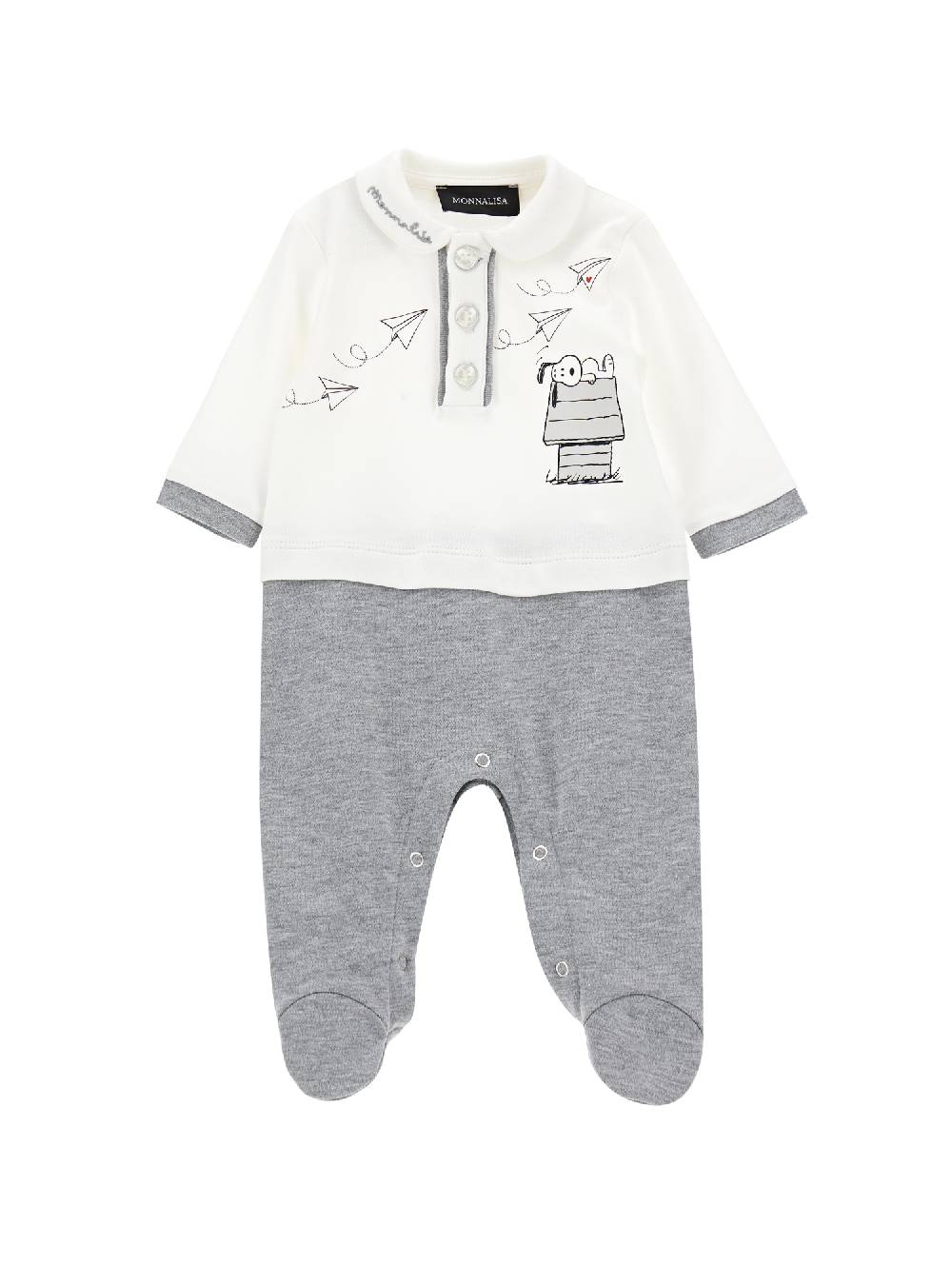 Monnalisa Tutina cotone bicolor Snoopy