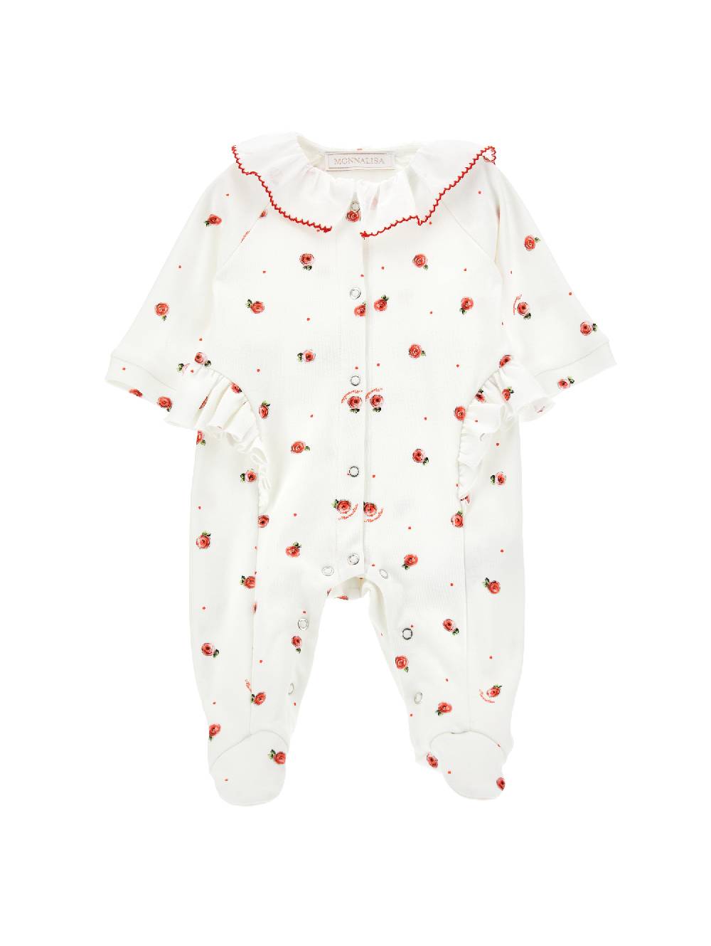 Monnalisa Tutina cotone con colletto mussola