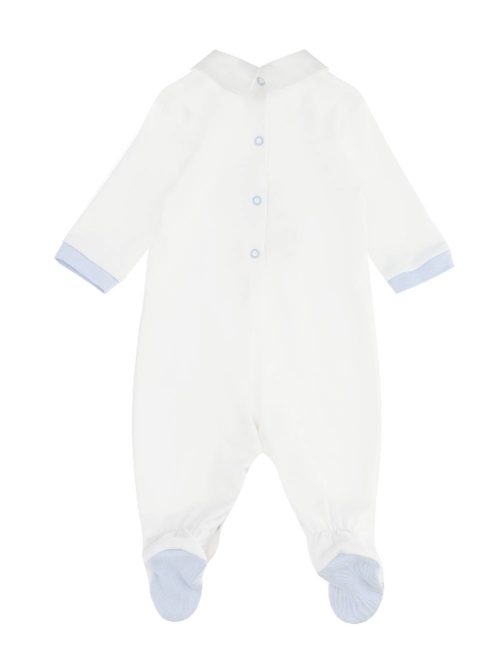 Monnalisa Tutina Cotone Con Colletto Ricamato