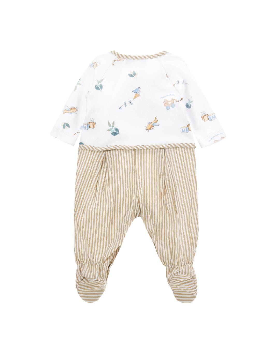 Monnalisa Tutina Cotone Con Tessuto Bacchettina