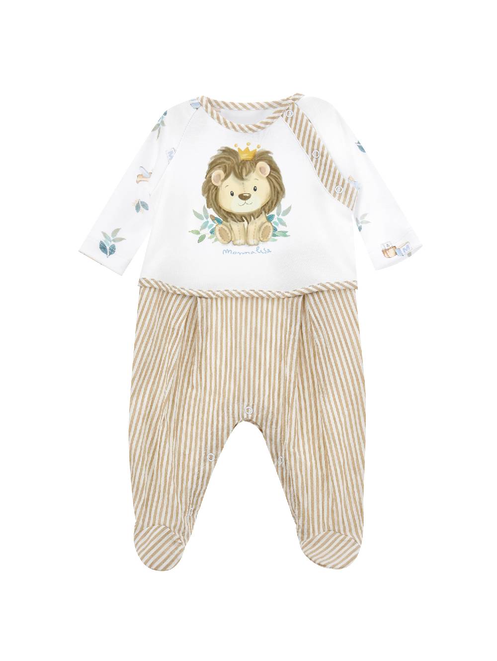 Monnalisa Tutina cotone con tessuto bacchettina