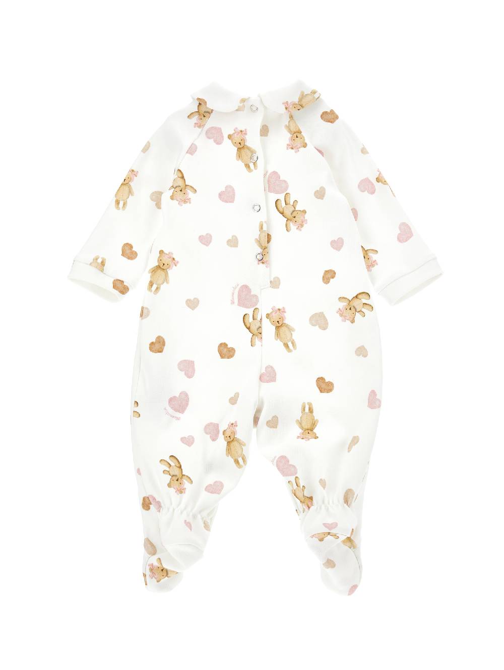 Monnalisa Tutina Cotone E Orsetti Con Colletto