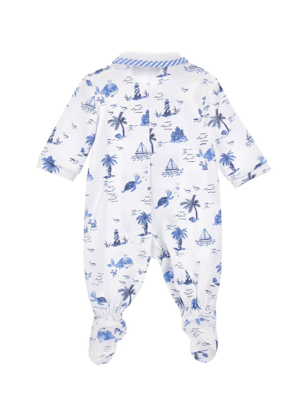 Monnalisa Tutina Cotone Stampa Marine