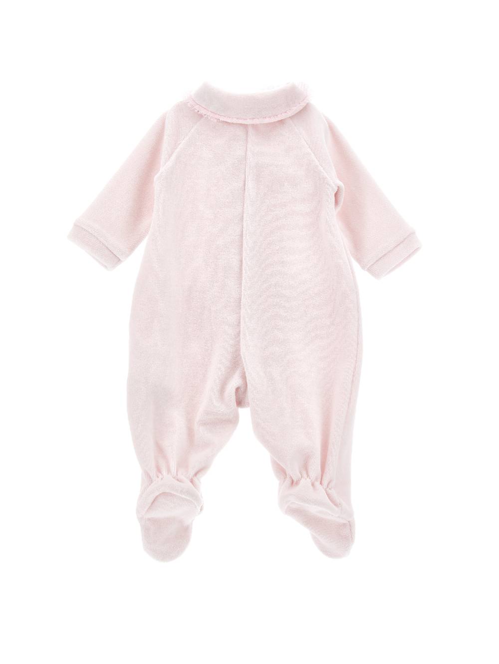 Monnalisa Tutina Intera Ciniglia Con Profili Tulle