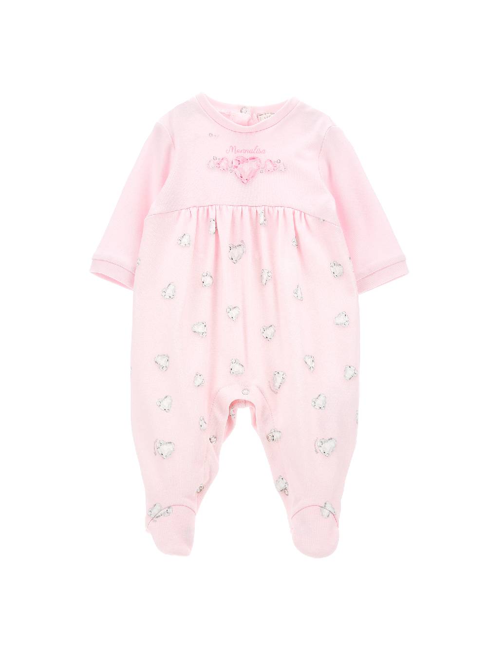 Monnalisa Tutina vita alta stampa cristalli