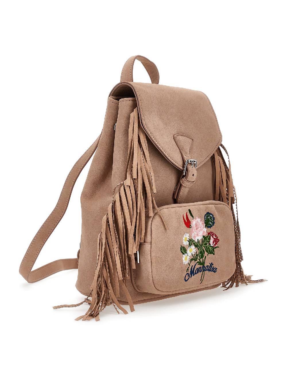 Monnalisa Zainetto Microfibra Con Frange