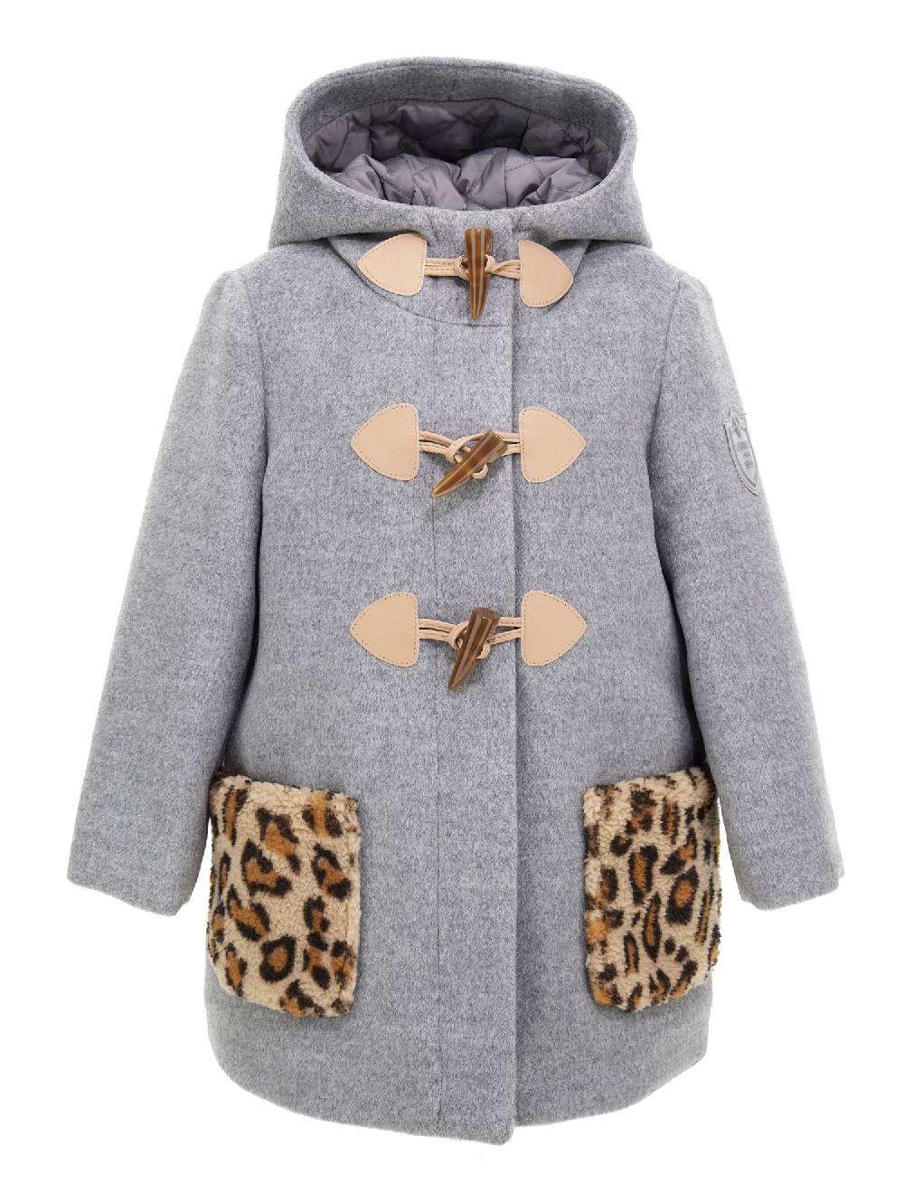 Monnalisa Montgomery panno velour con tasche animalier