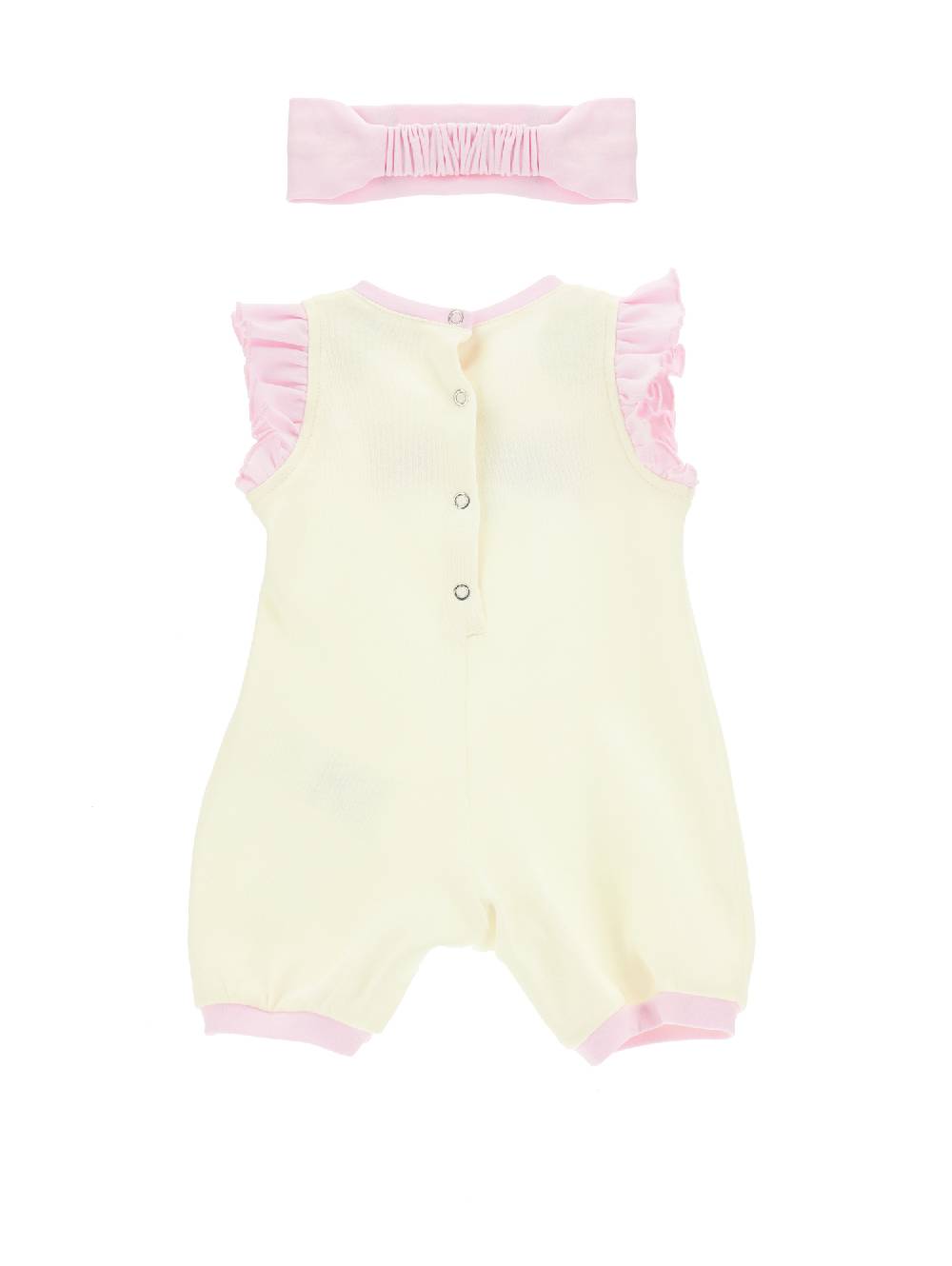 Monnalisa Pagliaccetto Cotone Bicolor + Fascia Capelli