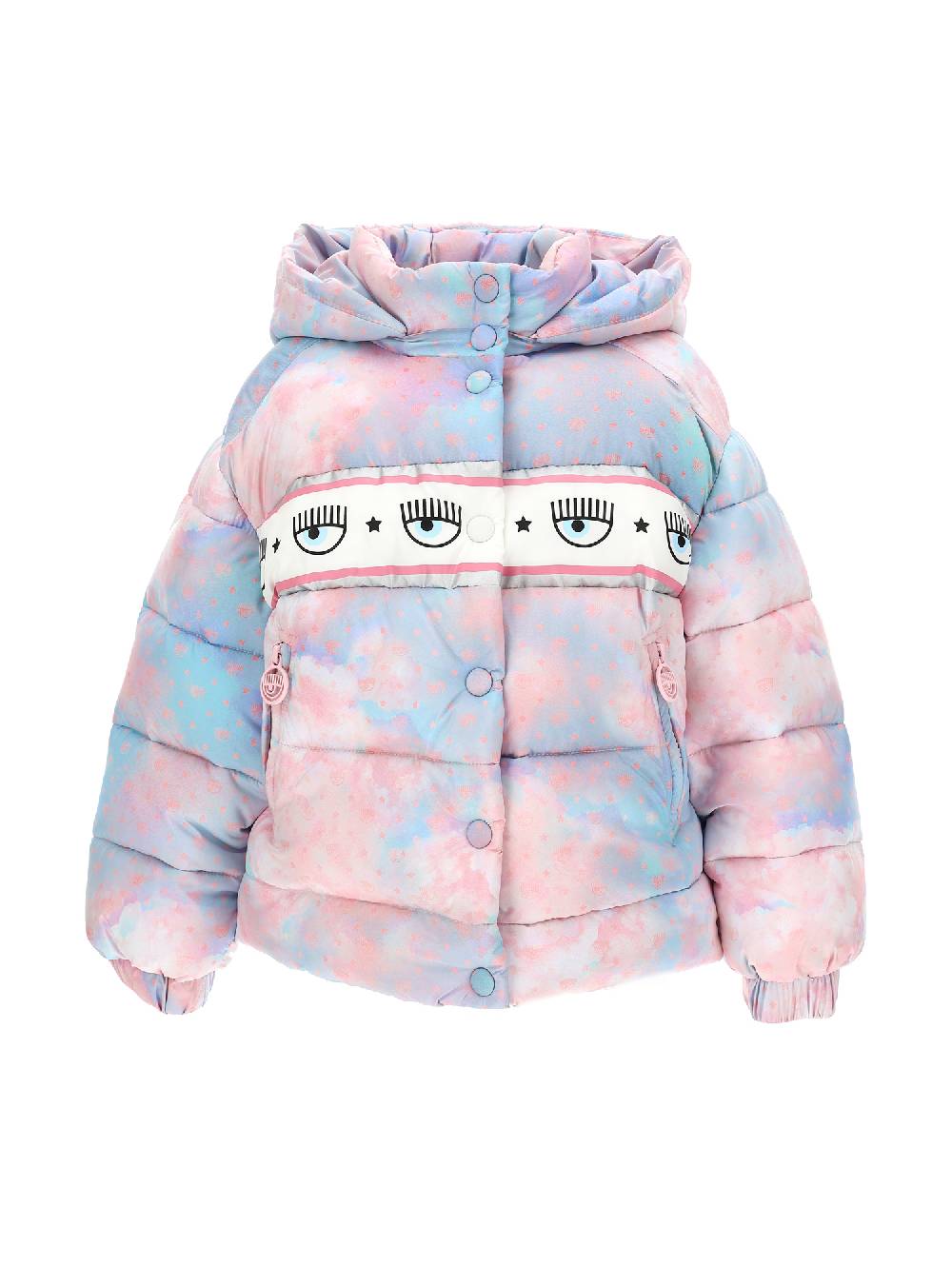 Monnalisa Piumino tessuto tecnico CF Clouds Maxilogomania