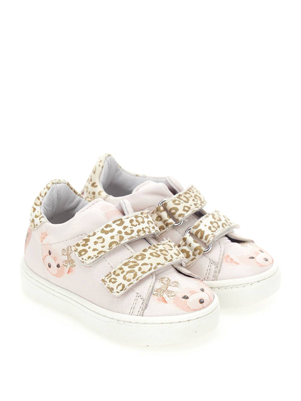 Monnalisa Sneakers Tessuto Spalmato Stampa Animalier