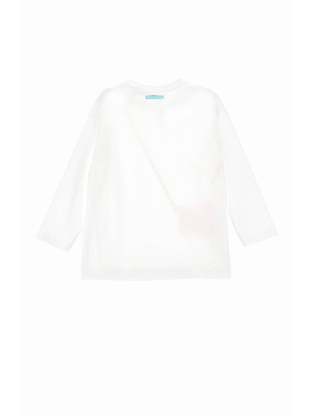 Monnalisa T-shirt Cotone Stampa Borsetta CF Diamonds