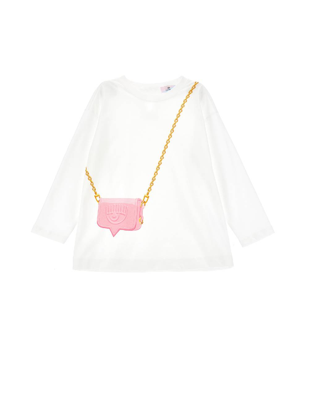 Monnalisa T-shirt cotone stampa borsetta CF Diamonds