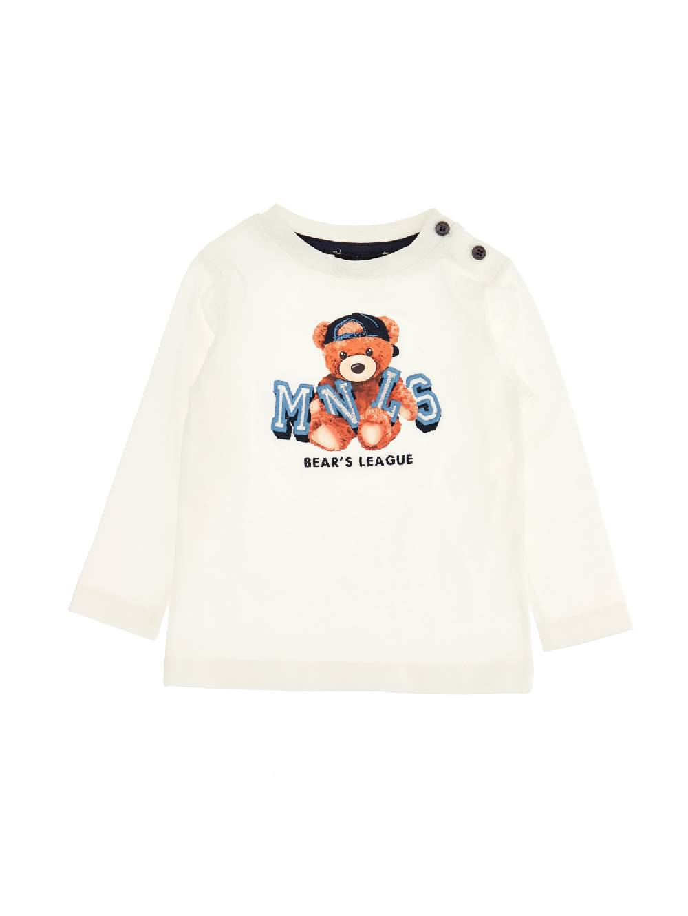 Monnalisa T-shirt jersey maniche lunghe Bear's League