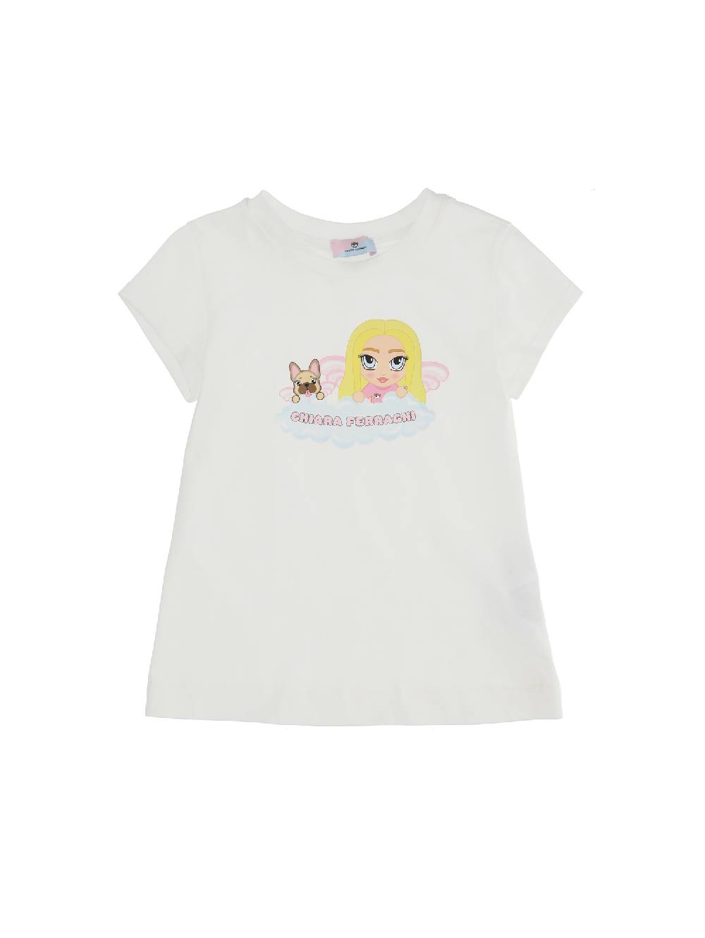 Monnalisa T-shirt jersey stampa CFMascotte e Matilda
