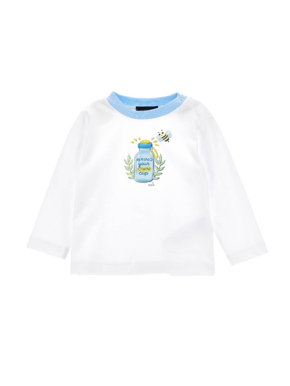 Monnalisa T-shirt jersey stampa earth maniche lunghe