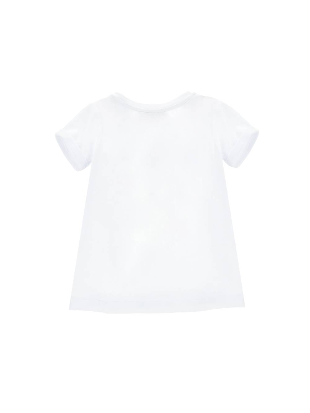 Monnalisa T-shirt Stampa Marinière In Strass E Perle