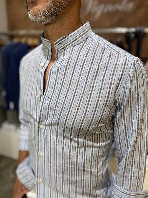 JCM Jey Coleman Camicia Uomo Estiva Lino Luca Argentieri