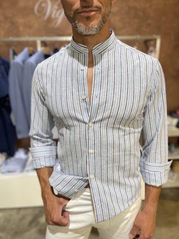 JCM Jey Coleman Camicia Uomo Estiva Lino Luca Argentieri