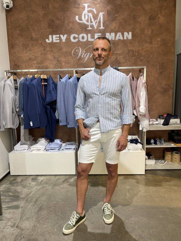 JCM Jey Coleman Camicia Uomo Estiva Lino Luca Argentieri