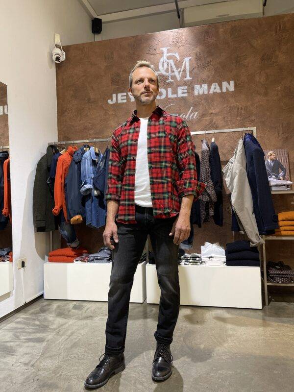 JCM Jey Coleman Camicia uomo in cotone flanellato, Di Biasi