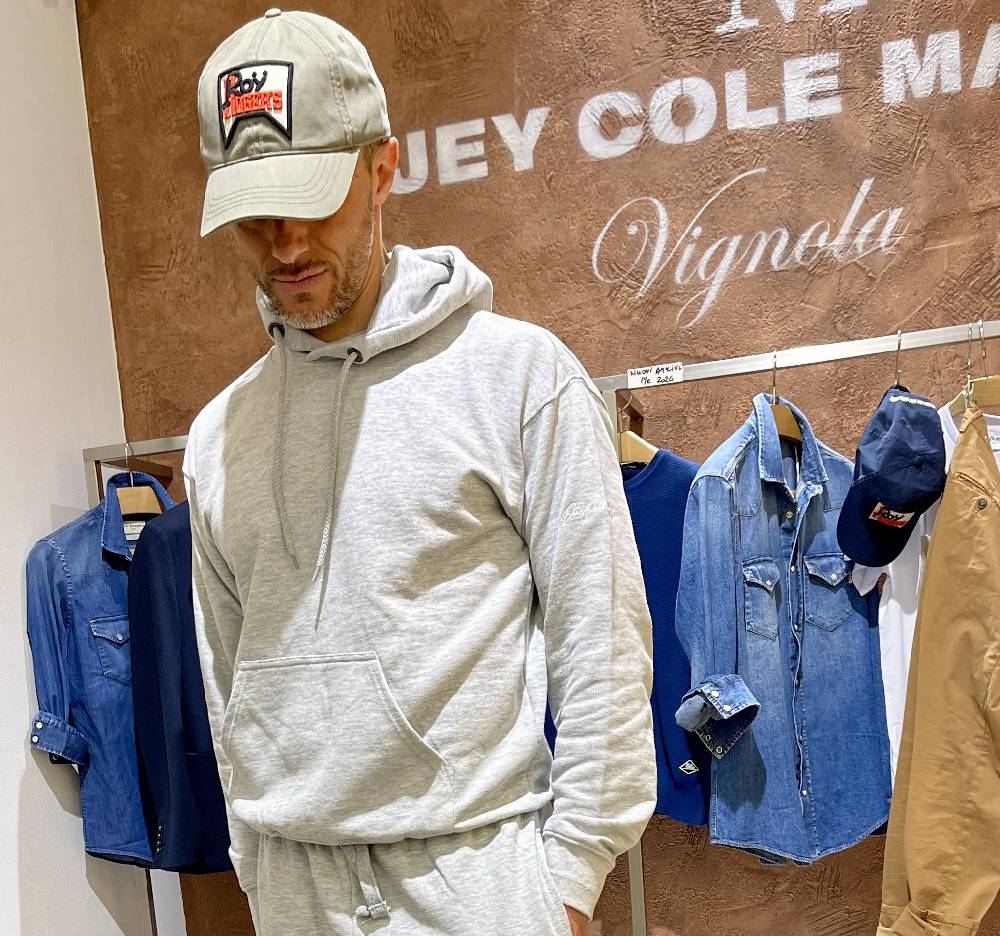 JCM Jey Coleman Felpa Uomo Sportiva Con Ricamo DueDue Couture