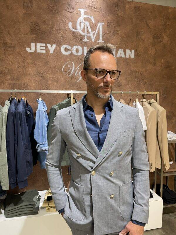 JCM Jey Coleman Giacca Uomo Elegante Doppiopetto Exibit