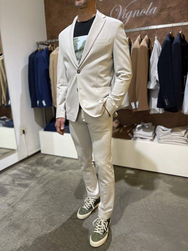 JCM Jey Coleman Giacca Uomo Elegante Tessuto Punto Milano Exibit