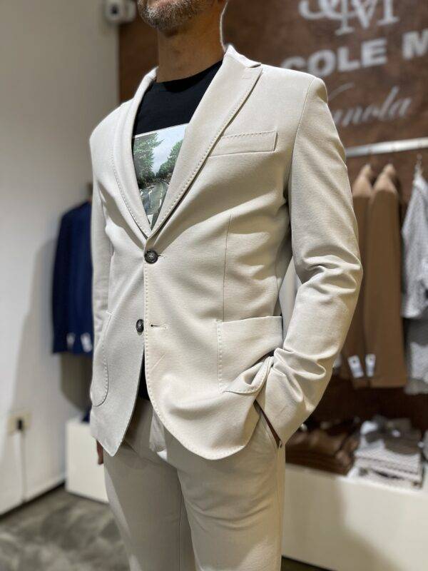 JCM Jey Coleman Giacca uomo elegante tessuto punto milano Exibit