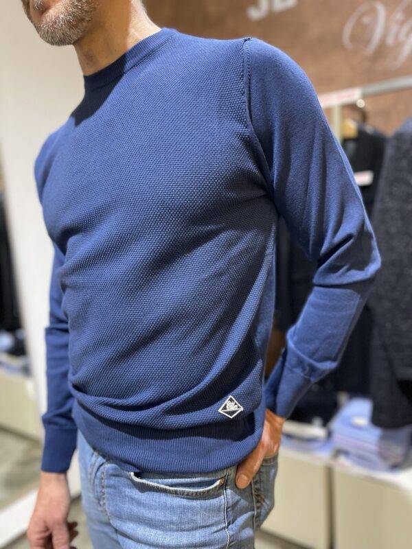 JCM Jey Coleman Maglia Uomo Blu Girocollo Roy Roger’s