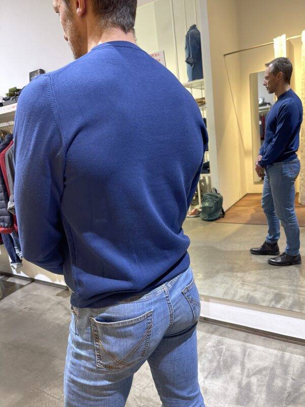 JCM Jey Coleman Maglia Uomo Blu Girocollo Roy Roger’s