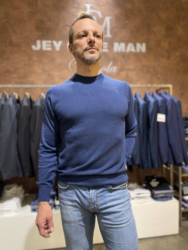 JCM Jey Coleman Maglia uomo blu girocollo Roy Roger’s