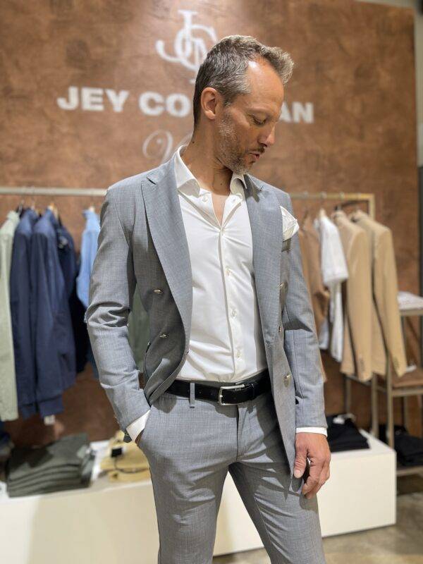 JCM Jey Coleman Pantalone Uomo Elegante Fresco Di Lana Exibit