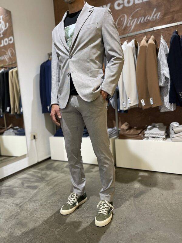 JCM Jey Coleman Pantalone Uomo Elegante In Tessuto Punto Milano Exibit