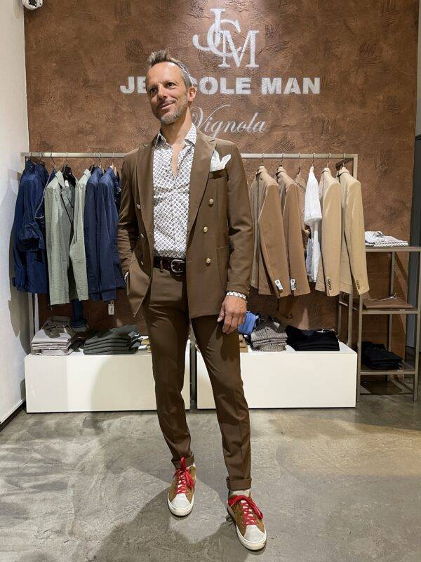 JCM Jey Coleman Pantalone Uomo Eleganti Fresco Di Lana Exibit