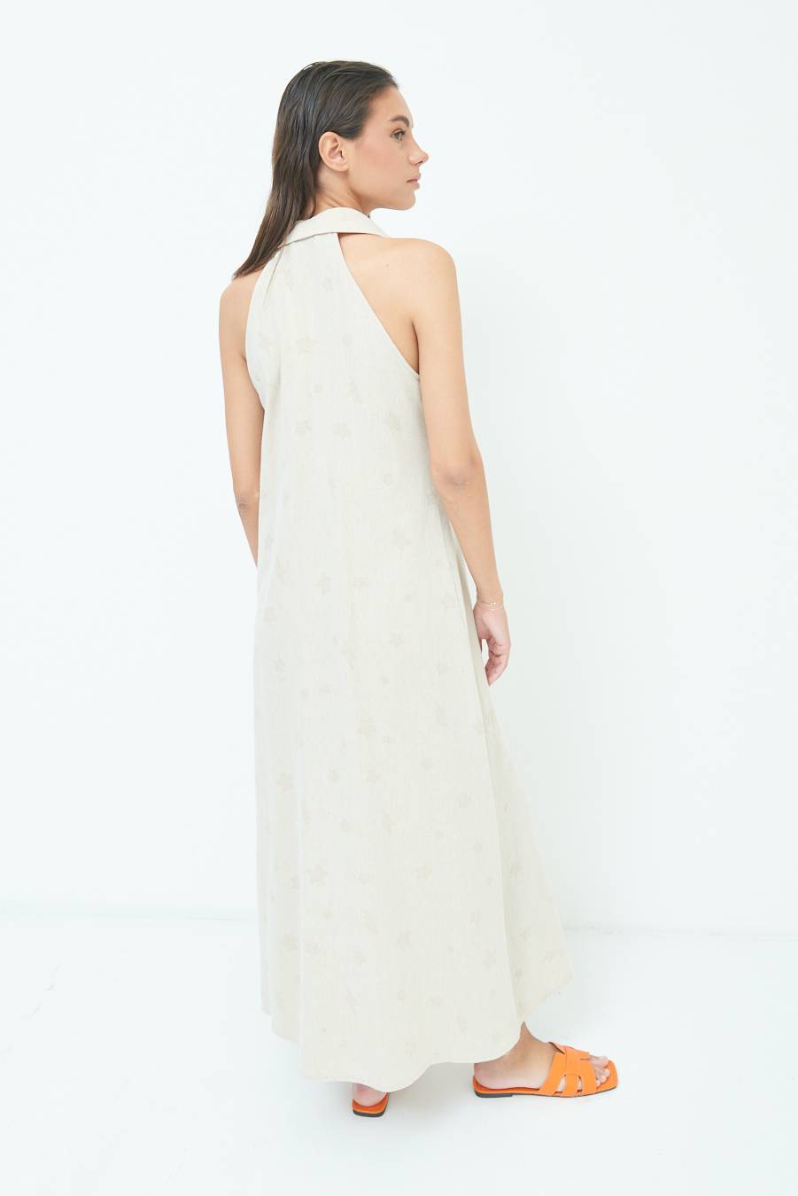 Kikisix CHEMISIER SMANICATO CON STELLE E FULMINI BEIGE