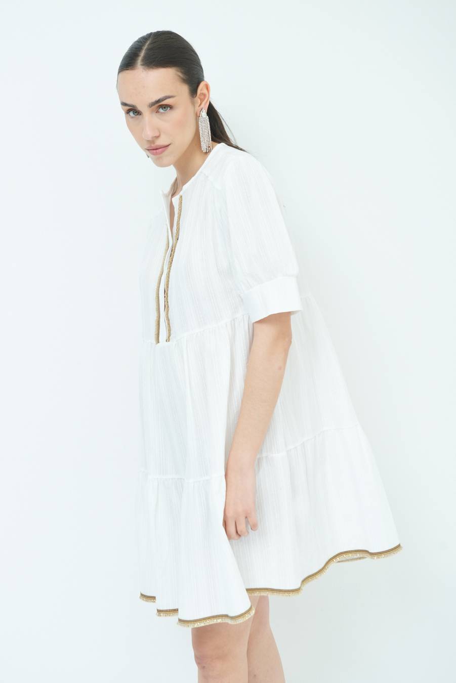 Kikisix ABITINO CON INSERTO ORO BIANCO