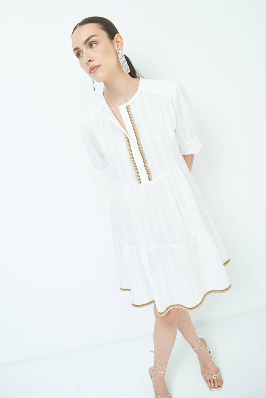 Kikisix ABITINO CON INSERTO ORO BIANCO